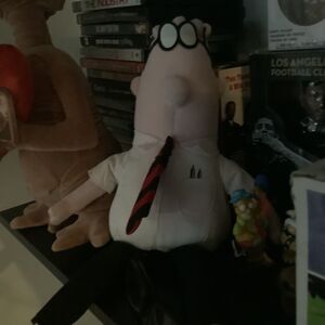 dilbert plush toy pink stismed shirt cartoon animation